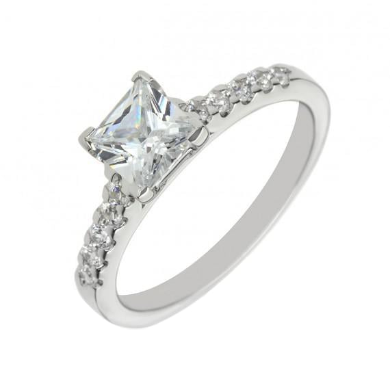 Platinový prsteň Zafina