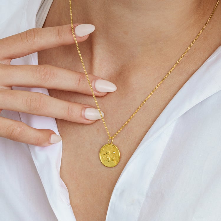 Stříbrný přívěsek s atypickým povrchem a diamantem Malý princ 162634