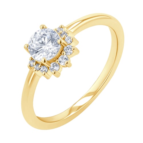 Half halo prsten s lab-grown diamanty Sonnie