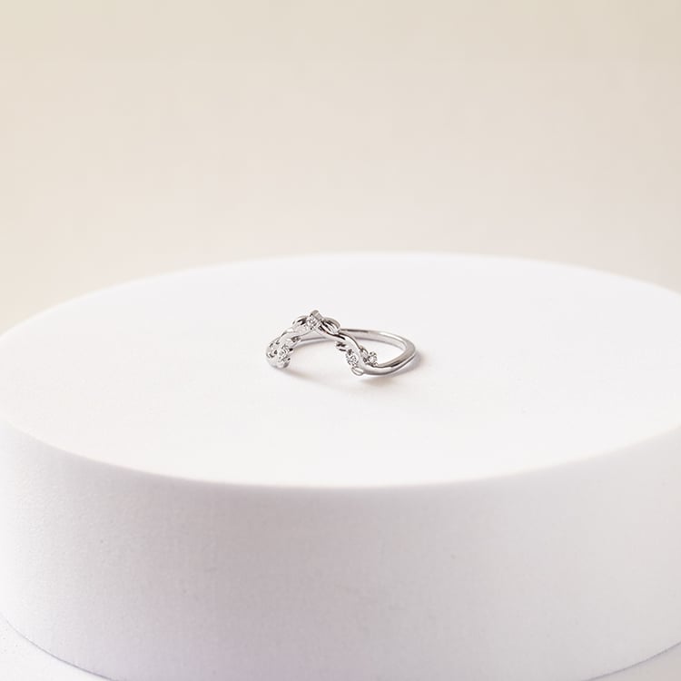 Vykrojený prsten ve tvaru větvičky s lab-grown diamanty Aiden 141399