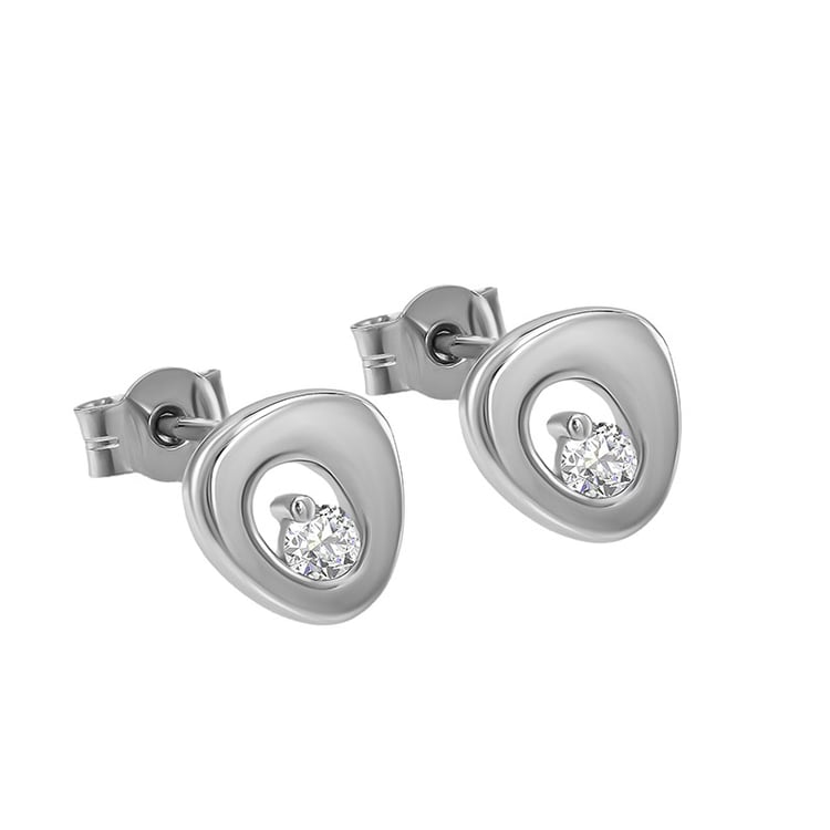 Platinové náušnice s 0.14 ct diamanty Ineke