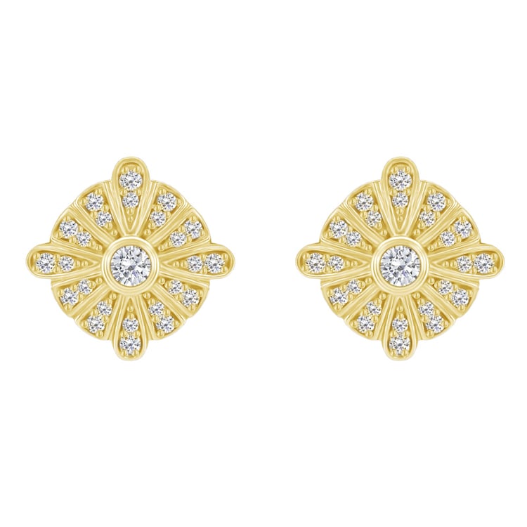 Stříbrné náušnice plné lab-grown diamantů Jodene 104063