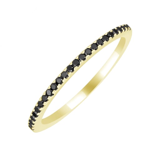 Eternity prsten ze zlata s černými diamanty Oana