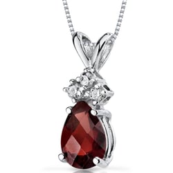 Granátová slza ve zlatém přívěsku s diamanty Electrah