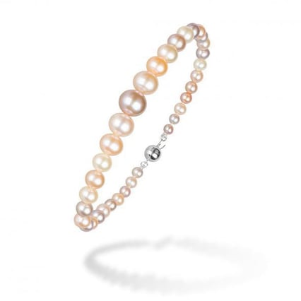 Zlatý náramek z vícebarevných perel Pyah