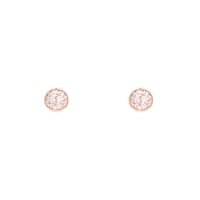 Minimalistické bezel náušnice s morganity Tofine