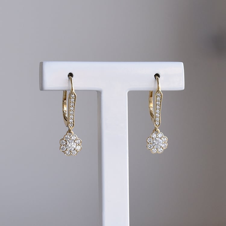 Zlaté visací náušnice 74717