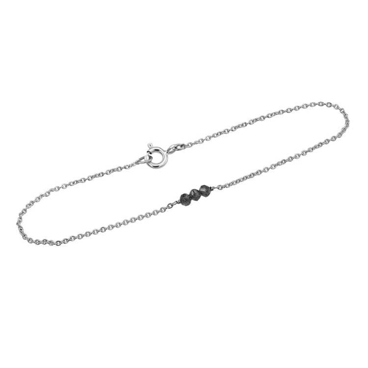 Zlatý náramek se salt'n'pepper diamanty Ulla 101951