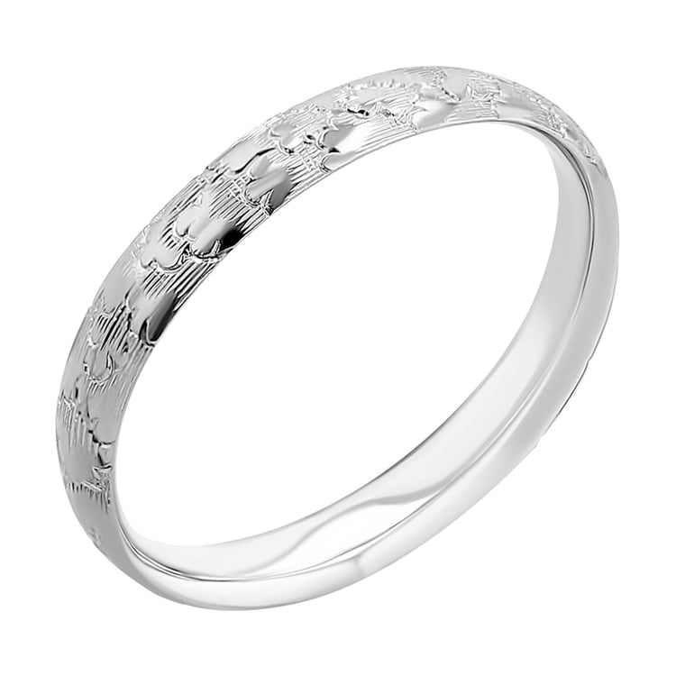 Snubní prsteny s ruční rytinou mraků Clouds 116769