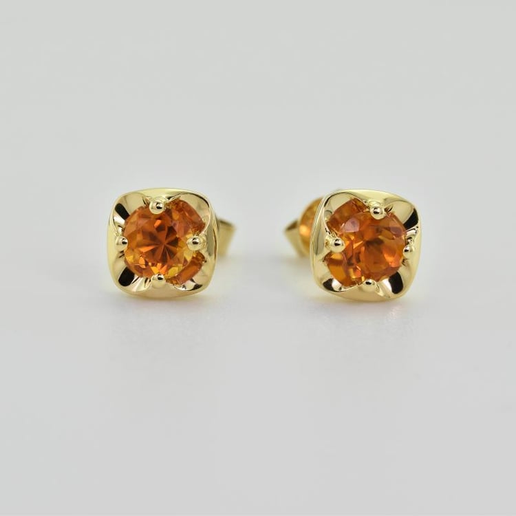 Zlaté citrínové náušnice 27159