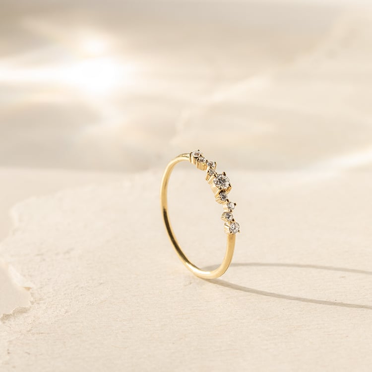 Cluster prsten se zářivými diamanty Percy 152500