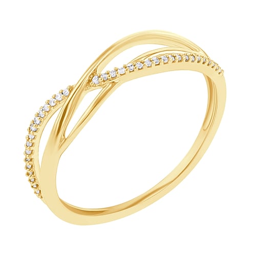 Netradiční prsten s lab-grown diamanty Izabelle