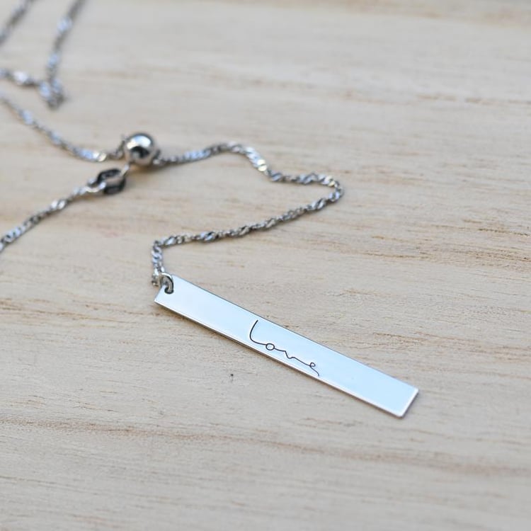 Náhrdelník s libovolným gravírem a nastavitelnou délkou 49962