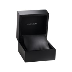 Dřevěná krabička na hodinky s koženkou Braith