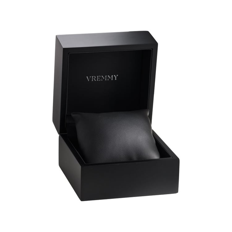 Dřevěná krabička na hodinky s koženkou Braith