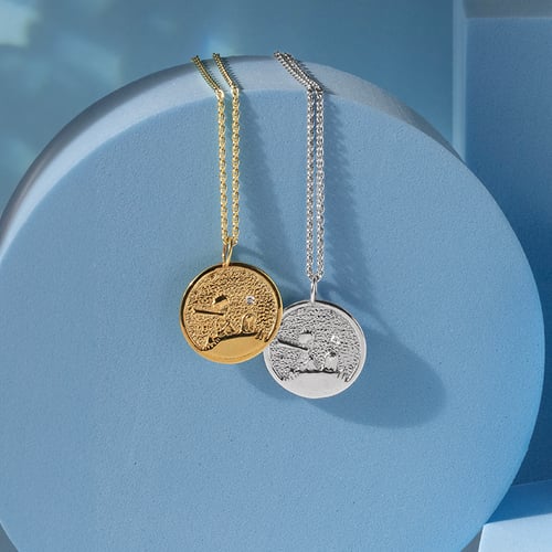 Přívěsek s atypickým povrchem a diamantem Malý princ