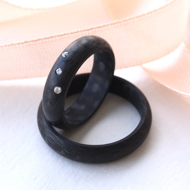 Snubní prsteny z karbonu 77710