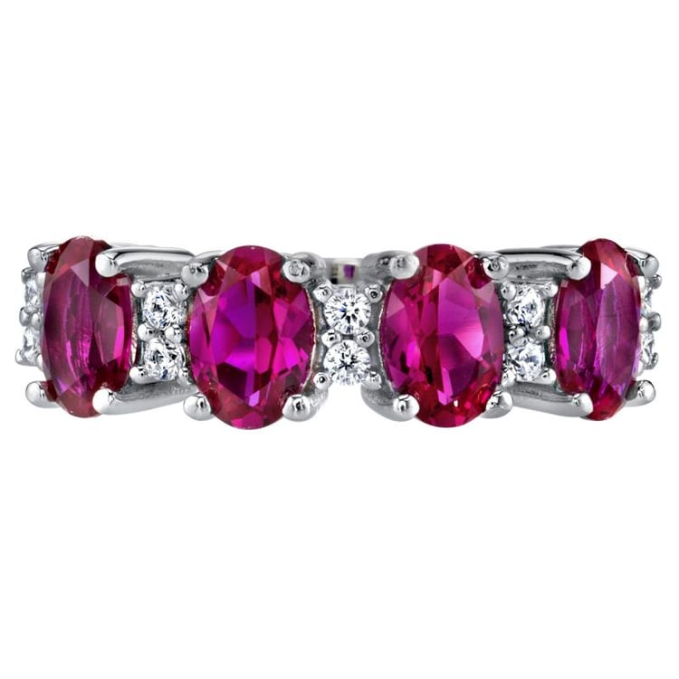 Rubínový prsten se zirkony 34472