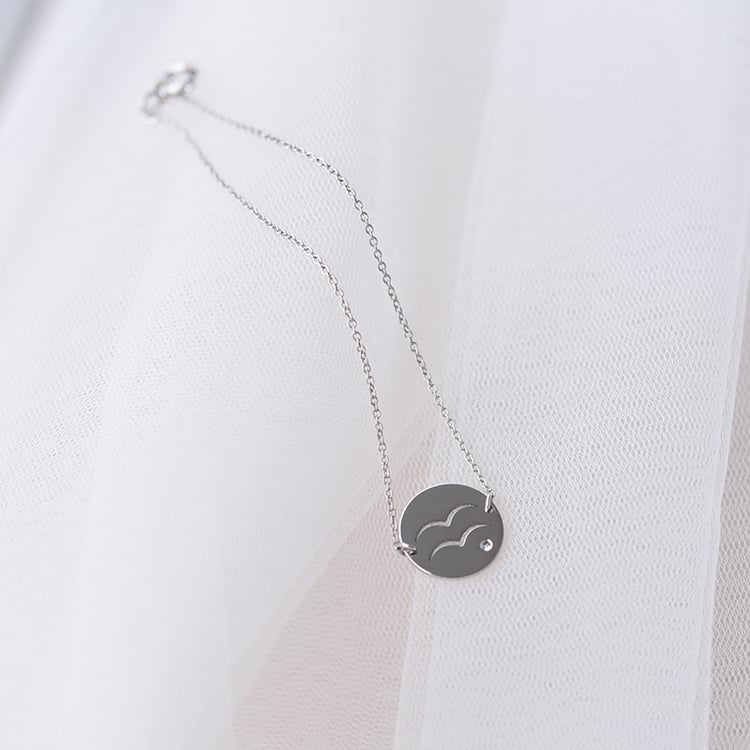 Náramek se znamením a akvamarínem 58186