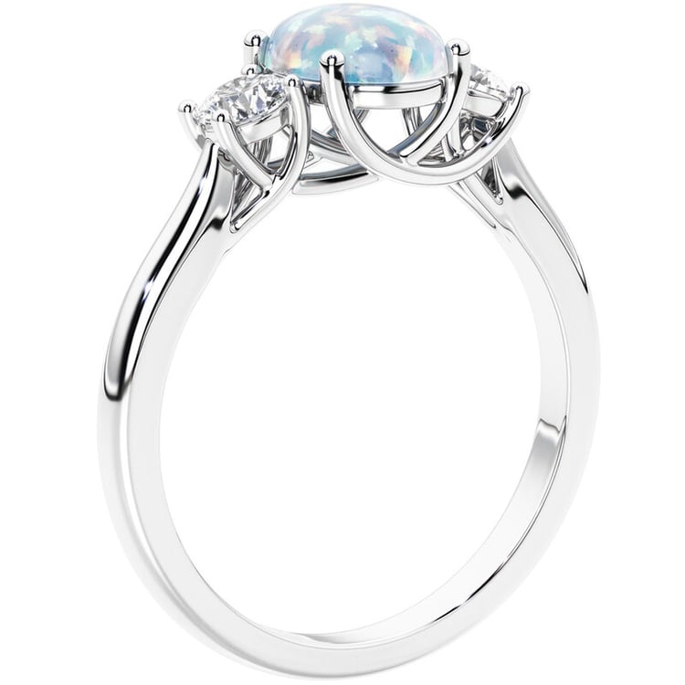 Zásnubní prsten s opálem a diamanty Brink 146379