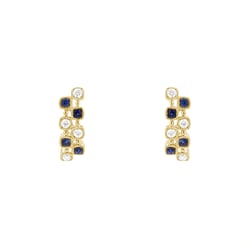 Napichovací náušnice s diamanty a safíry Viltaute