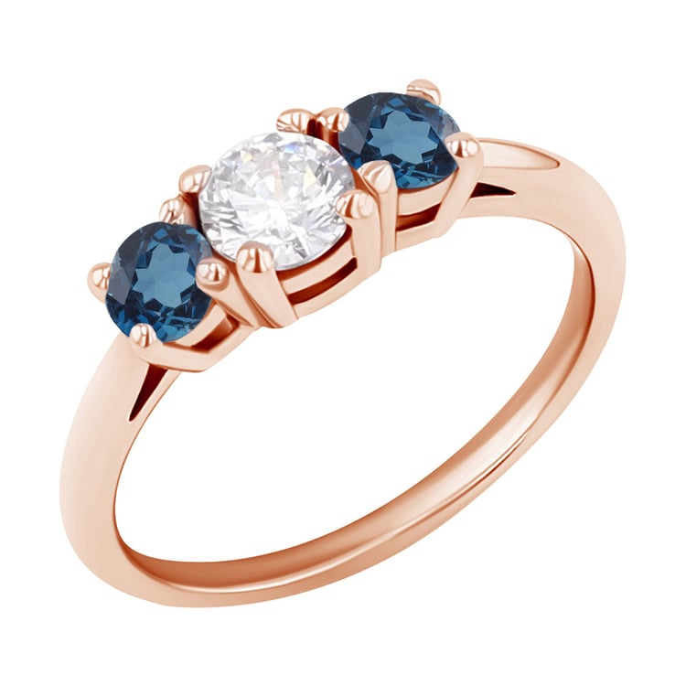 Zásnubní prsten se třemi topazy Rita 129838