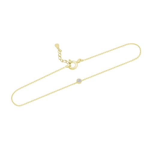 Stříbrný minimalistický náramek s diamantem Bonato