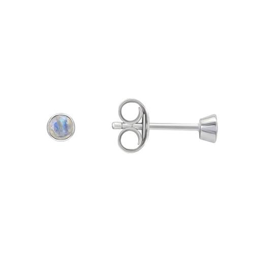 Minimalistické bezel náušnice s měsíčními kameny Tofine