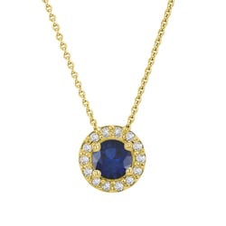 Halo přívěsek se safírem a diamanty Vicky