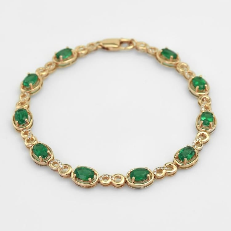  Diamantový náramek se smaragdy 2146