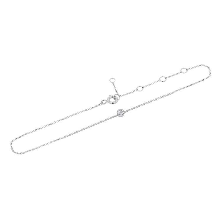 Stříbrný minimalistický náramek na nohu s lab-grown diamantem Aimie