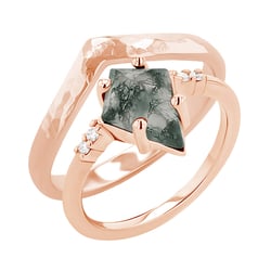 Set prstenů s achátem Vinka