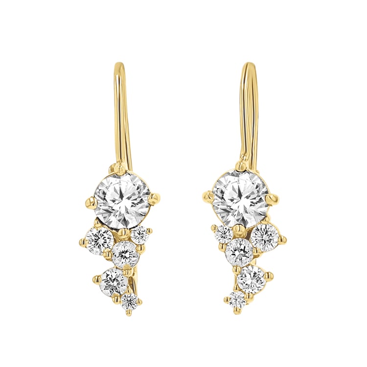 Cluster náušnice s lab-grown diamanty Olga 148531
