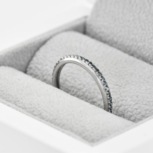 Eternity prsten ze zlata s modrými diamanty Oana