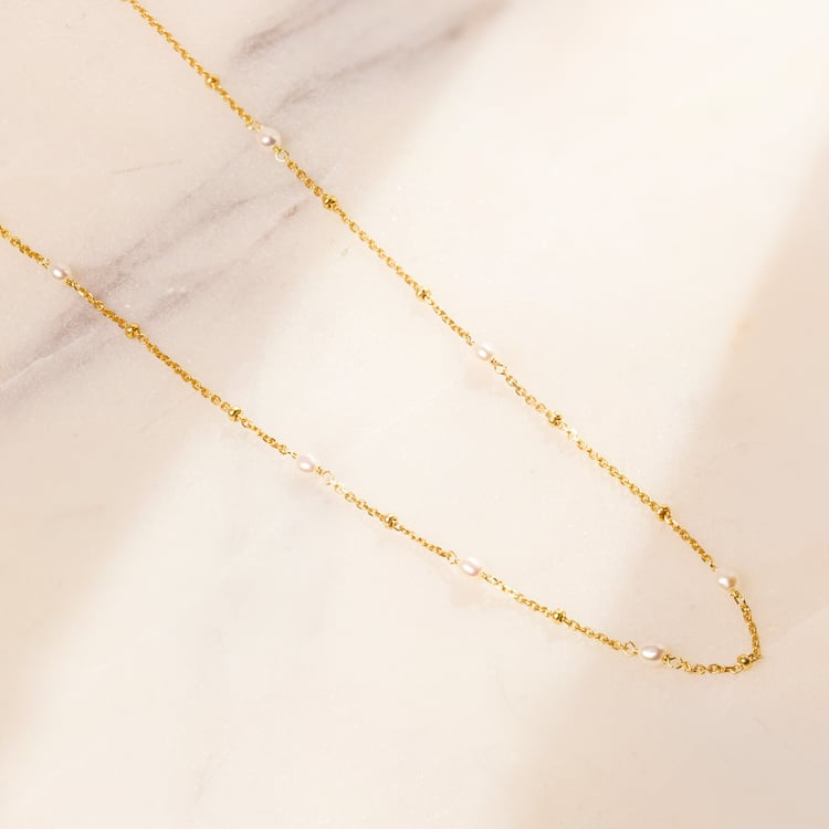 Stříbrný náhrdelník s perlami Landia 164624