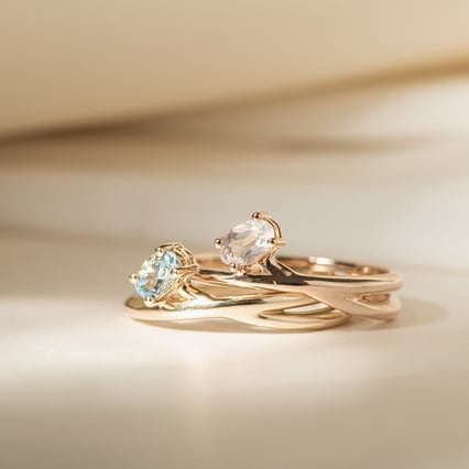 Prsten s oválným růženínem Emeli