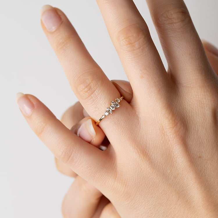 Cluster prsten s lab-grown diamanty Isolde 148039