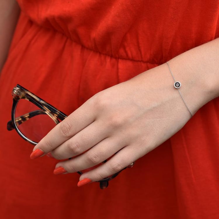 Stříbrný náramek se záhnědou Arleth 103166