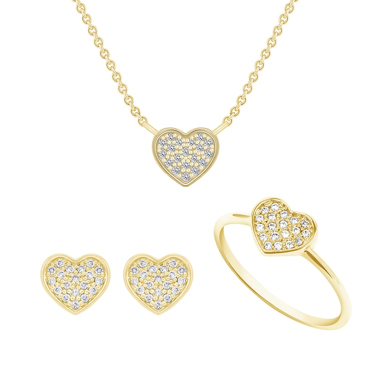 Diamantová kolekce ve tvaru srdce Fia 140381
