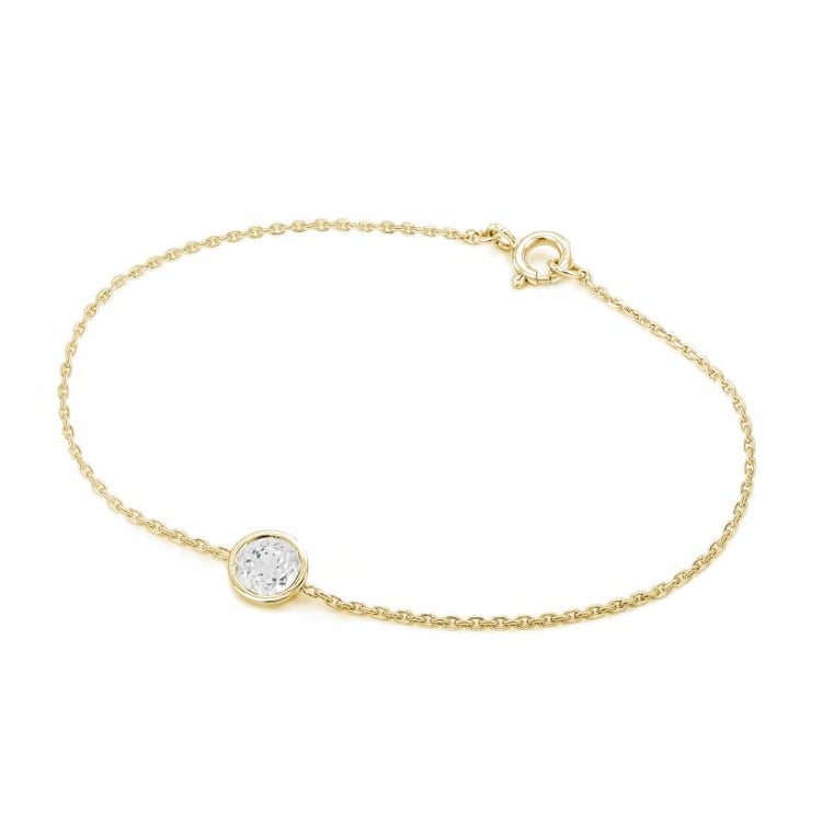 Něžný náramek s IGI certifikovaným lab-grown diamantem Isra 96908