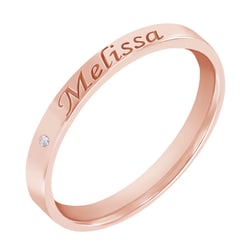 Zlatý prsten s diamantem a gravírem dle vaší volby Lexis