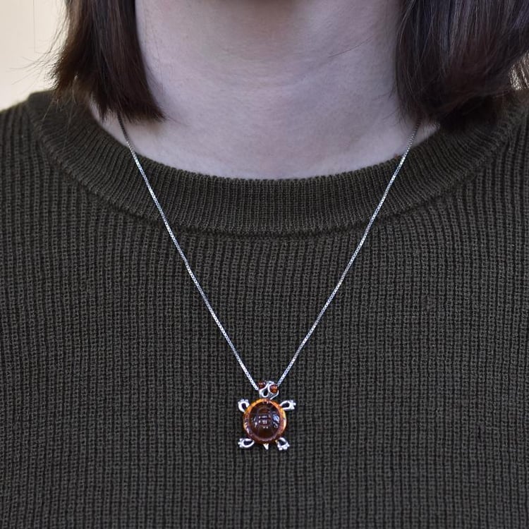 Stříbrný přívěsek ve tvaru želvy 28551