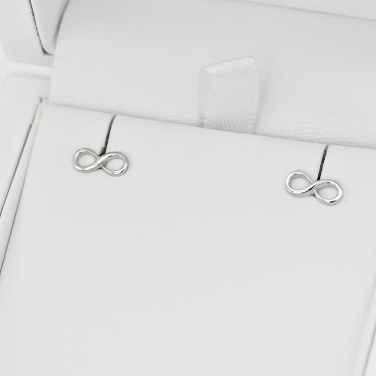 Stříbrné náušnice pecky Infinity 36107