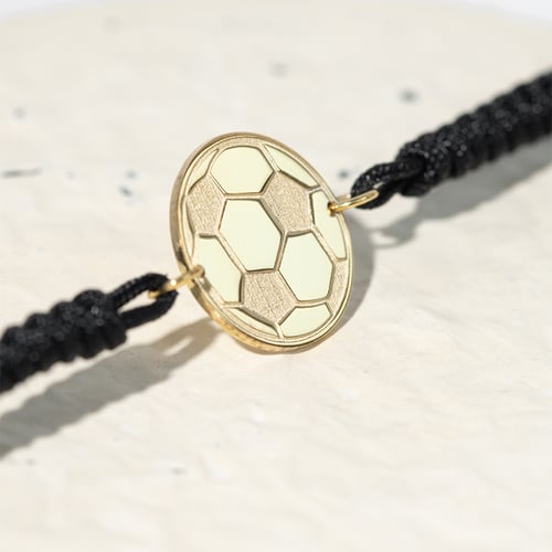 Šňůrkový náramek míč s gravírem dle vaší volby Football