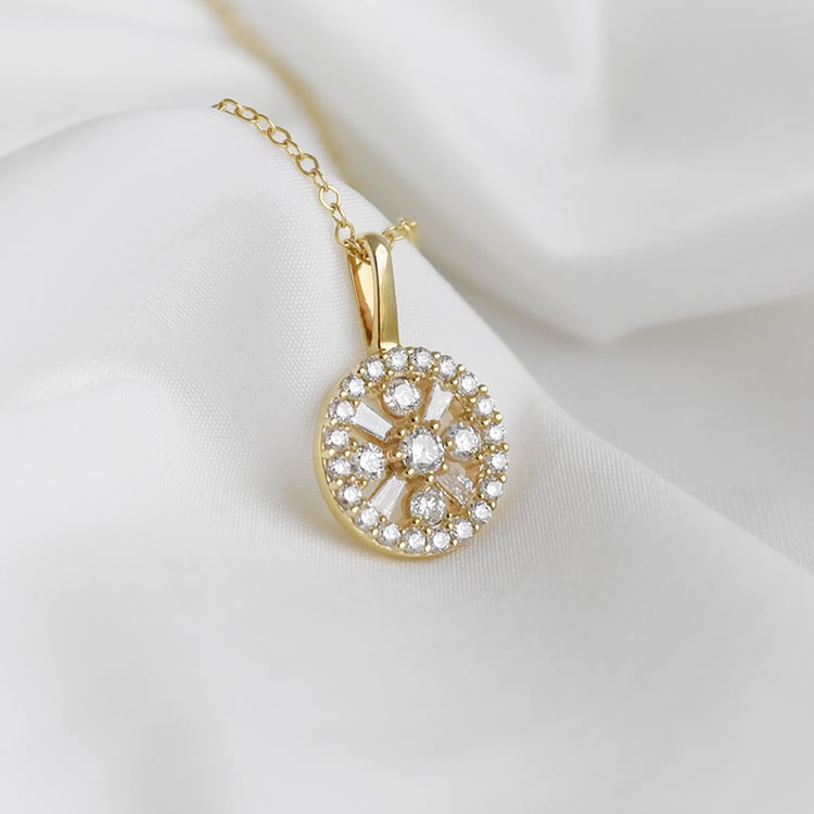 Třpytivý přívěsek s diamanty ze zlata 91072