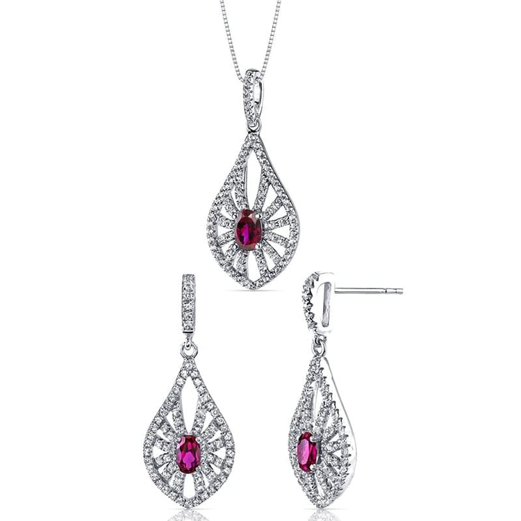 Zlatá rubínová kolekce šperků s topazy Rafael