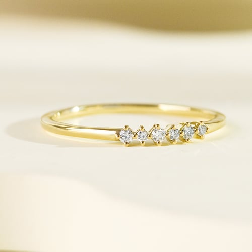 Minimalistický prsten ze zlata s diamanty Casper