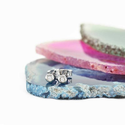 Platinové náušnice s diamanty