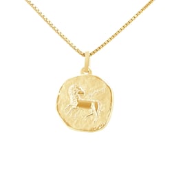 Zlatý přívěsek se symboly znamení zvěrokruhu Beran