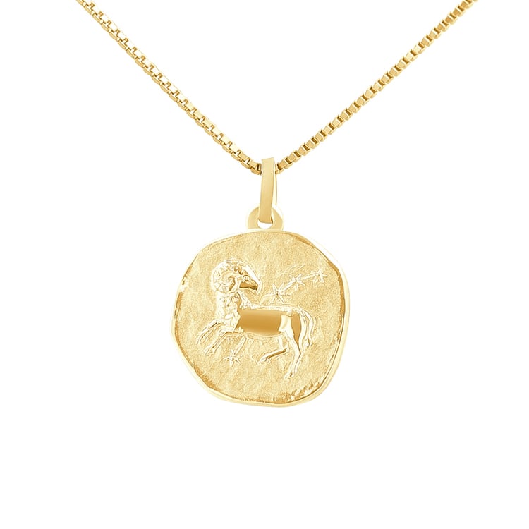 Zlatý přívěsek se symboly znamení zvěrokruhu